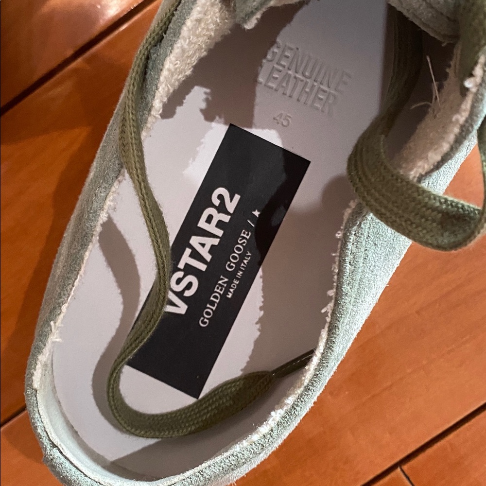 Golden Goose Green and Cream Sneakers - Picture 6 of 7